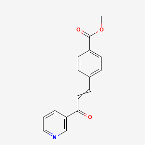 molecular formula C16H13NO3 B12528396 Benzoic acid, 4-[3-oxo-3-(3-pyridinyl)-1-propenyl]-, methyl ester CAS No. 663181-29-1