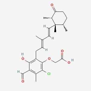 molecular formula C25H31ClO6 B1252843 4-O-carboxymethyl ascochlorin 