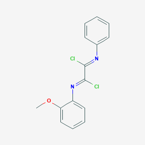 molecular formula C15H12Cl2N2O B12528450 Ethanediimidoyl dichloride, (2-methoxyphenyl)phenyl- CAS No. 653591-78-7