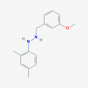 molecular formula C16H20N2O B12528457 Hydrazine, 1-(2,4-dimethylphenyl)-2-[(3-methoxyphenyl)methyl]- CAS No. 828911-93-9
