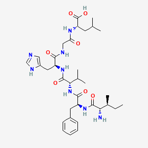 molecular formula C34H52N8O7 B12528495 L-Isoleucyl-L-phenylalanyl-L-valyl-L-histidylglycyl-L-leucine CAS No. 658693-21-1