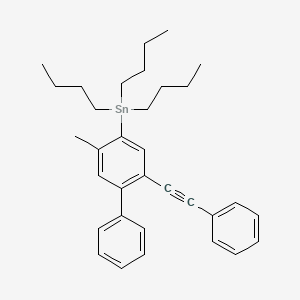 molecular formula C33H42Sn B12528545 Tributyl[5-methyl-2-(phenylethynyl)[1,1'-biphenyl]-4-yl]stannane CAS No. 820964-99-6