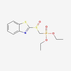 molecular formula C12H16NO4PS2 B12528553 Diethyl [(1,3-benzothiazole-2-sulfinyl)methyl]phosphonate CAS No. 797763-25-8