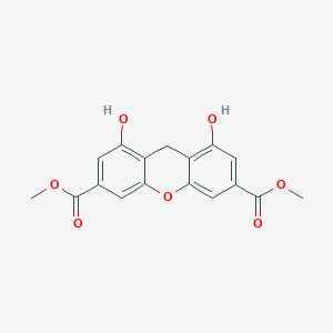 molecular formula C17H14O7 B12528626 dimethyl 1,8-dihydroxy-9H-xanthene-3,6-dicarboxylate 