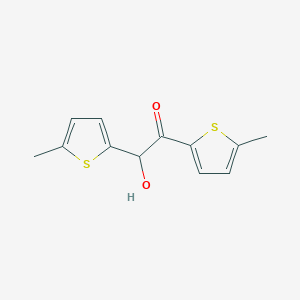 molecular formula C12H12O2S2 B12528629 Ethanone, 2-hydroxy-1,2-bis(5-methyl-2-thienyl)- CAS No. 141945-00-8