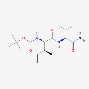 molecular formula C16H31N3O4 B12528736 L-Valinamide, N-[(1,1-dimethylethoxy)carbonyl]-L-isoleucyl- CAS No. 834910-11-1