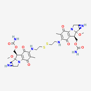 [(4R,6R,8R)-11-[2-[2-[[(4R,6R,8R)-8-(carbamoyloxymethyl)-7-methoxy-12-methyl-10,13-dioxo-2,5-diazatetracyclo[7.4.0.02,7.04,6]trideca-1(9),11-dien-11-yl]amino]ethyldisulfanyl]ethylamino]-7-methoxy-12-methyl-10,13-dioxo-2,5-diazatetracyclo[7.4.0.02,7.04,6]trideca-1(9),11-dien-8-yl]methyl carbamate