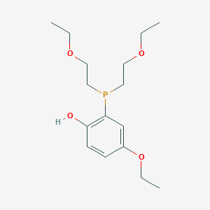 molecular formula C16H27O4P B12528763 2-[Bis(2-ethoxyethyl)phosphanyl]-4-ethoxyphenol CAS No. 668430-20-4