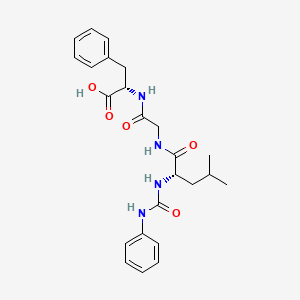 molecular formula C24H30N4O5 B12528811 N-(Phenylcarbamoyl)-L-leucylglycyl-L-phenylalanine CAS No. 827613-31-0