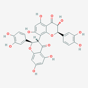 (2R,2'R,3S,3'R)-2,2'-bis(3,4-dihydroxyphenyl)-3',5,5',7,7'-pentahydroxy-2,2',3,3'-tetrahydro-4H,4'H-3,8'-bichromene-4,4'-dione