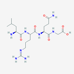 molecular formula C19H36N8O6 B12528854 L-Leucyl-N~5~-(diaminomethylidene)-L-ornithyl-L-glutaminylglycine CAS No. 798540-30-4