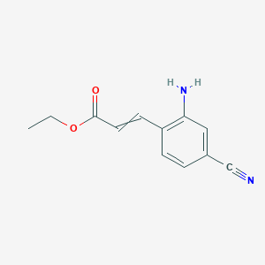 molecular formula C12H12N2O2 B12528896 Ethyl 3-(2-amino-4-cyanophenyl)prop-2-enoate CAS No. 652997-69-8