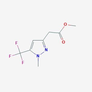 molecular formula C8H9F3N2O2 B12528902 Methyl [1-methyl-5-(trifluoromethyl)-1H-pyrazol-3-yl]acetate CAS No. 677004-95-4