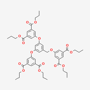 molecular formula C49H56O15 B12528916 Dipropyl 5-[[3,5-bis[3,5-bis(propoxycarbonyl)phenoxy]phenyl]methoxy]benzene-1,3-dicarboxylate 