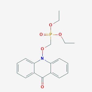 molecular formula C18H20NO5P B12528951 Diethyl {[(9-oxoacridin-10(9H)-yl)oxy]methyl}phosphonate CAS No. 797763-29-2