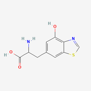 molecular formula C10H10N2O3S B1252907 6-(2-Amino-2-carboxyethyl)-4-hydroxybenzothiazole 