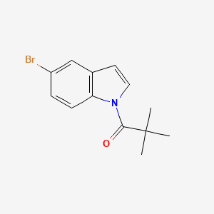 molecular formula C13H14BrNO B12529099 5-Bromo-1-pivaloylindole 