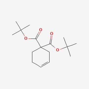 molecular formula C16H26O4 B12529123 Di-tert-butyl cyclohex-3-ene-1,1-dicarboxylate CAS No. 819802-91-0
