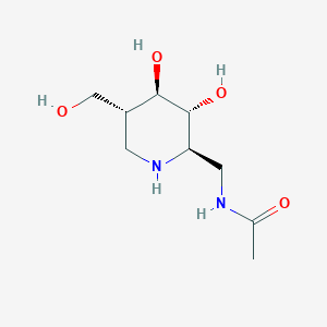 molecular formula C9H18N2O4 B12529182 N-[[(2R,3R,4R,5R)-3,4-dihydroxy-5-(hydroxymethyl)piperidin-2-yl]methyl]acetamide CAS No. 682771-51-3