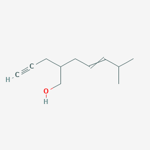 molecular formula C11H18O B12529193 6-Methyl-2-(prop-2-yn-1-yl)hept-4-en-1-ol CAS No. 656234-80-9