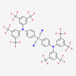 molecular formula C47H20F24N4 B12529202 Bis(4-{bis[3,5-bis(trifluoromethyl)phenyl]amino}phenyl)propanedinitrile CAS No. 817638-44-1