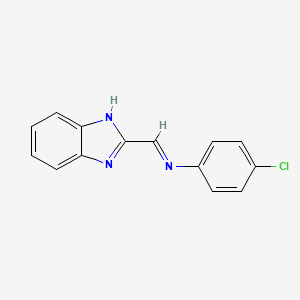 molecular formula C14H10ClN3 B12529218 N-[(2H-Benzimidazol-2-ylidene)methyl]-4-chloroaniline CAS No. 819858-03-2