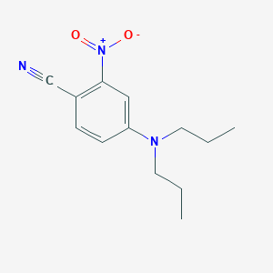 molecular formula C13H17N3O2 B12529259 Benzonitrile, 4-(dipropylamino)-2-nitro- CAS No. 821776-77-6
