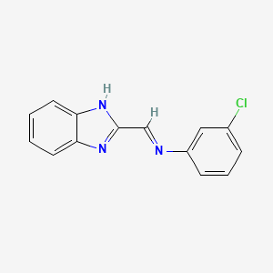 molecular formula C14H10ClN3 B12529287 N-[(2H-Benzimidazol-2-ylidene)methyl]-3-chloroaniline CAS No. 819858-05-4