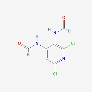 molecular formula C7H5Cl2N3O2 B12529382 Formamide, N,N'-(2,6-dichloro-3,4-pyridinediyl)bis- CAS No. 668268-67-5