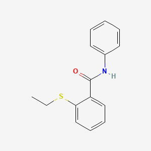 molecular formula C15H15NOS B12529465 2-ethylsulfanyl-N-phenylbenzamide CAS No. 663186-26-3