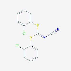 molecular formula C14H8Cl2N2S2 B125295 Bis[(2-chlorophenyl)sulfanyl]methylidenecyanamide CAS No. 152382-52-0