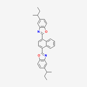 molecular formula C32H30N2O2 B12529522 2,2'-(Naphthalene-1,4-diyl)bis[5-(butan-2-yl)-1,3-benzoxazole] CAS No. 820972-47-2