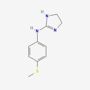 molecular formula C10H13N3S B12529555 N-(4-methylsulfanylphenyl)-4,5-dihydro-1H-imidazol-2-amine CAS No. 677343-27-0