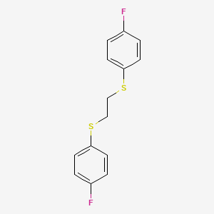 molecular formula C14H12F2S2 B12529557 1,2-Bis((4-fluorophenyl)thio)ethane 