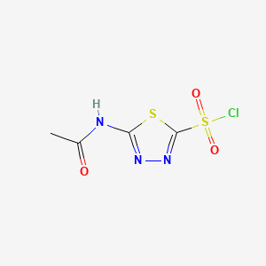 molecular formula C4H4ClN3O3S2 B1252956 5-Acetamido-1,3,4-thiadiazole-2-sulfonyl chloride CAS No. 32873-57-7