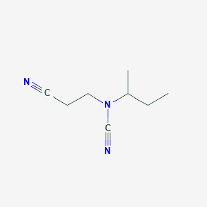 molecular formula C8H13N3 B12529589 Butan-2-yl(2-cyanoethyl)cyanamide CAS No. 651718-10-4