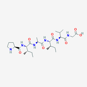 molecular formula C27H48N6O7 B12529612 L-Prolyl-L-isoleucyl-L-alanyl-L-isoleucyl-L-valylglycine CAS No. 677729-54-3