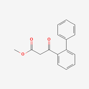 molecular formula C16H14O3 B12529648 Methyl 3-oxo-3-(2-phenylphenyl)propanoate CAS No. 677326-71-5