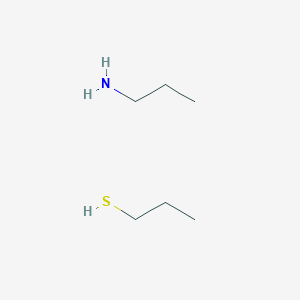 molecular formula C6H17NS B12529661 Propane-1-thiol--propan-1-amine (1/1) CAS No. 651331-01-0