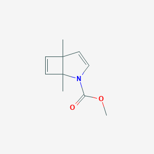 molecular formula C10H13NO2 B125297 Methyl 1,5-dimethyl-2-azabicyclo[3.2.0]hepta-3,6-diene-2-carboxylate CAS No. 156301-70-1