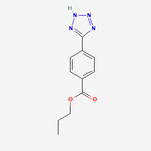 molecular formula C11H12N4O2 B12529776 propyl 4-(2H-tetrazol-5-yl)benzoate CAS No. 651769-49-2