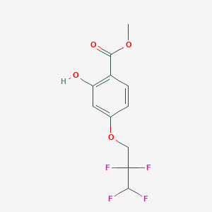molecular formula C11H10F4O4 B12529816 Benzoic acid, 2-hydroxy-4-(2,2,3,3-tetrafluoropropoxy)-, methyl ester CAS No. 651331-89-4
