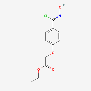 molecular formula C11H12ClNO4 B12529833 Ethyl {4-[chloro(hydroxyimino)methyl]phenoxy}acetate CAS No. 691884-24-9