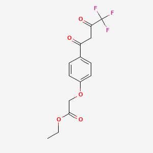 molecular formula C14H13F3O5 B12529905 Ethyl [4-(4,4,4-trifluoro-3-oxobutanoyl)phenoxy]acetate CAS No. 666839-14-1