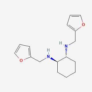 molecular formula C16H22N2O2 B12529962 (1R,2R)-N~1~,N~2~-Bis[(furan-2-yl)methyl]cyclohexane-1,2-diamine CAS No. 854513-47-6
