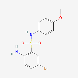molecular formula C13H13BrN2O3S B12529980 2-Amino-5-bromo-N-(4-methoxyphenyl)benzene-1-sulfonamide CAS No. 820219-43-0