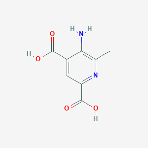 molecular formula C8H8N2O4 B12529985 5-Amino-6-methylpyridine-2,4-dicarboxylic acid CAS No. 705287-70-3