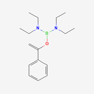 molecular formula C16H27BN2O B12530018 Boranediamine, N,N,N',N'-tetraethyl-1-[(1-phenylethenyl)oxy]- CAS No. 666736-25-0