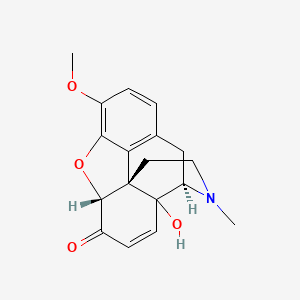 molecular formula C18H19NO4 B1253003 (4R,7aR,12bS)-4a-hydroxy-9-methoxy-3-methyl-2,4,7a,13-tetrahydro-1H-4,12-methanobenzofuro[3,2-e]isoquinolin-7-one 