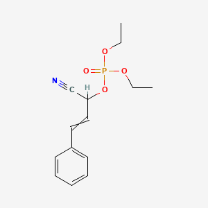 molecular formula C14H18NO4P B12530052 1-Cyano-3-phenylprop-2-en-1-yl diethyl phosphate CAS No. 820969-67-3